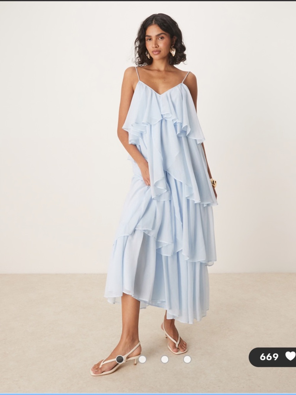 ASOS Light Blue Ruffled Dress
